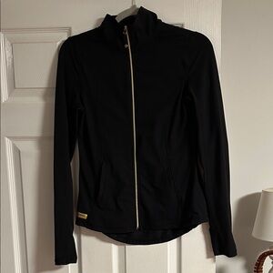 Betsey Johnson Midnight Black active Jacket with Gold Zipper